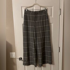 Kiabi Black and White Patterned wide leg trouser